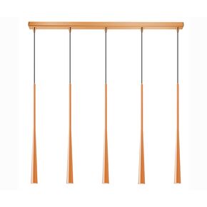 01371 BAR 5-LIGHTS COPPER - MODERN LIGHTING