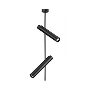 ΜΟΝΤΈΡΝΑ ΦΩΤΙΣΤΙΚΆ ΜΊΝΙΜΑΛ > ΟΡΟΦΉΣ >  CEILING  2  LIGHT   01226-21 METAL GU10, LED H75 CM 01226 2-LIGHTS BLACK - ΟΡΟΦΉΣ ΦΩΤΙΣΤΙΚΆ 