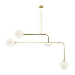 ΜΟΝΤΈΡΝΑ ΦΩΤΙΣΤΙΚΆ ΜΊΝΙΜΑΛ > ΟΡΟΦΉΣ >  CEILING 3-LIGHT 3XG9, LED 01274-22 W100 H90 CM 01274 GOLD - ΟΡΟΦΉΣ ΦΩΤΙΣΤΙΚΆ 