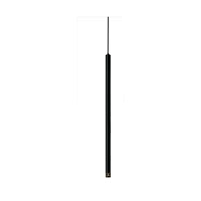 09710 ROUND SINGLE LONG BLACK - PENDANT LIGHTS