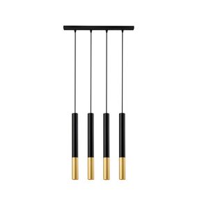 09711 BAR 4-LIGHTS BLACK/COPPER - MODERN LIGHTING