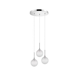01129 3-LIGHTS ROUND SILVER - MODERN LIGHTING