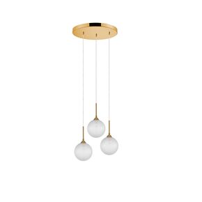 01129 3-LIGHTS ROUND GOLD - MODERN LIGHTING