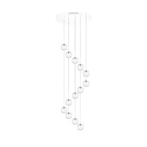 01129 13-LIGHTS ROUND WHITE - PENDANT LIGHTS