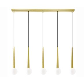 01392 BAR 5-LIGHTS OXIDIZED GOLD - PENDANT LIGHTS
