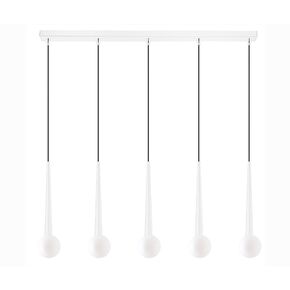 01392 BAR 5-LIGHTS WHITE - PENDANT LIGHTS