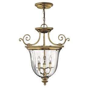 CAMBRIDGE 3 LIGHT SMALL PENDANT - BURNISHED BRASS HINKLEY - ΦΑΝΆΡΙΑ ΦΩΤΙΣΜΟΎ