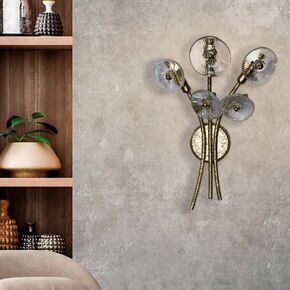 NATURAL BRASS CEILING LIGHT WITH GLASSES 16XMAX42W G9  L.188X200-H.20 CM - ΚΛΑΣΙΚΆ ΦΩΤΙΣΤΙΚΆ