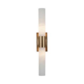 LIGHT ANTIQUE BRASS FINISH AND ALABASTER WALL LIGHT  2XMAX 4WLED G9  L.8-H.52,5-SP.7,5 - ΚΛΑΣΙΚΆ ΦΩΤΙΣΤΙΚΆ