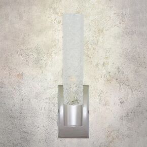 SATIN NICHEL FINISH WALL LIGHT WITH HANDCARVED CRYSTAL DIAM.8-H.32  1XG9 - ΚΛΑΣΙΚΆ ΦΩΤΙΣΤΙΚΆ
