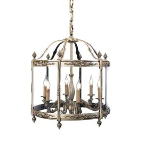 ANTIQUE BRASS FINISH LANTERN WITH GLASS - CLASSIC LIGHTING