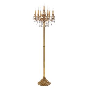SHADED GOLD PLATED FINISH FLOOR LAMP WITH PEAR SHAPE SCHOELER CRYSTAL - ΚΛΑΣΙΚΆ ΦΩΤΙΣΤΙΚΆ