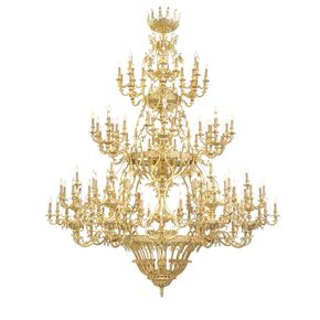 SANDED GOLD PLATED FINISH CHANDELIER 166XMAX42W E14  DIAM.265-H335 CM - ΚΡΕΜΑΣΤΆ ΦΩΤΙΣΤΙΚΆ