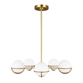APOLLO 5 LIGHT CHANDELIER - BURNISHED BRASS FEISS GENERAL 2 YEAR GUARANTEE - ΚΡΕΜΑΣΤΆ ΦΩΤΙΣΤΙΚΆ