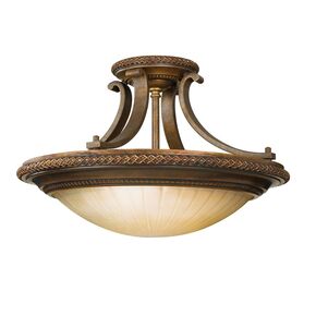KELHAM HALL 2 LIGHT SEMI-FLUSH LIGHT - FIRENZE GOLD/BRITISH BRONZE FEISS - ΟΡΟΦΉΣ ΦΩΤΙΣΤΙΚΆ 