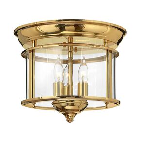 GENTRY 3 LIGHT FLUSH - POLISHED BRASS HINKLEY - ΟΡΟΦΉΣ ΦΩΤΙΣΤΙΚΆ 