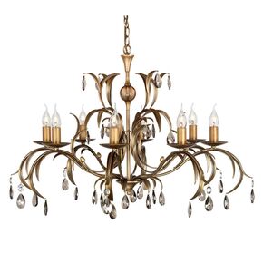 LILY 8 LIGHT CHANDELIER - BRONZE PATINA ELSTEAD LIGHTING GENERAL 2 YEAR GUARANTEE - PENDANT LIGHTS