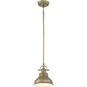 EMERY 1 LIGHT MINI PENDANT - WEATHERED BRASS QUOIZEL GENERAL 2 YEAR GUARANTEE - ΚΡΕΜΑΣΤΆ ΦΩΤΙΣΤΙΚΆ