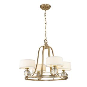 GOTHAM 4 LIGHT CHANDELIER - BRUSHED BRASS QUOIZEL GENERAL 2 YEAR GUARANTEE - ΚΡΕΜΑΣΤΆ ΦΩΤΙΣΤΙΚΆ