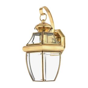 NEWBURY 1 LIGHT MEDIUM WALL LANTERN - LACQUERED POLISHED BRASS QUOIZEL GENERAL 2 YEAR GUARANTEE - ΦΑΝΆΡΙΑ ΦΩΤΙΣΜΟΎ