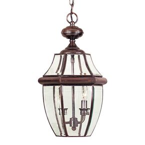 NEWBURY 2 LIGHT LARGE CHAIN LANTERN - LACQUERED AGED COPPER QUOIZEL GENERAL 2 YEAR GUARANTEE - ΦΑΝΆΡΙΑ ΦΩΤΙΣΜΟΎ