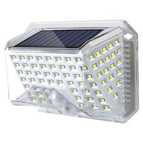 ΗΛΙΑΚΟ ΦΩΤΙΣΤΙΚΟ ΤΟΙΧΟΥ LED ΜΕ ΑΙΣΘΗΤΗΡΑ PIR 2W 6000K -  ΑΠΛΙΚΕΣ SOLAR