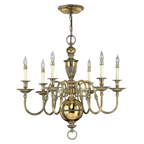 CAMBRIDGE 6 LIGHT CHANDELIER - BURNISHED BRASS HINKLEY - ΚΡΕΜΑΣΤΆ ΦΩΤΙΣΤΙΚΆ