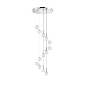01129 13-LIGHTS ROUND SILVER - PENDANT LIGHTS