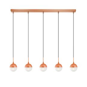 01132 BAR 5-LIGHTS COPPER - MODERN LIGHTING