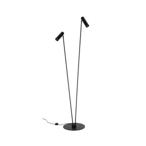 ΜΟΝΤΈΡΝΑ ΦΩΤΙΣΤΙΚΆ ΜΊΝΙΜΑΛ > ΔΑΠΈΔΟΥ >  FLOOR LAMP 01217-10 METAL 2XGU10, LED W30 H175 CM 01217 BLACK - ΜΟΝΤΈΡΝΑ ΦΩΤΙΣΤΙΚΆ
