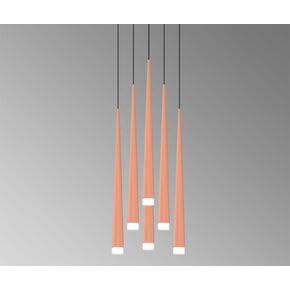 01220 ROUND SEXTUPLE COPPER - MODERN LIGHTING