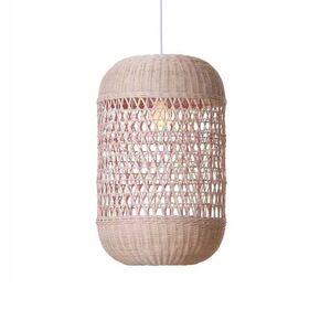 INTERIOR > MODERN MINIMAL LIGHTING > CEILING PENDANTS > PENDANT LIGHT DIAMETER 25 CM HEIGHT 40 CM 01239-04 RATTAN E27, LED - MODERN LIGHTING