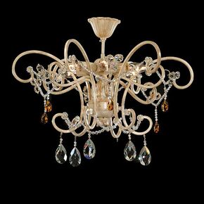 CRYSTAL CEILING LIGHTING FIXTURE V53-667C-6 - CEILING LIGHTS