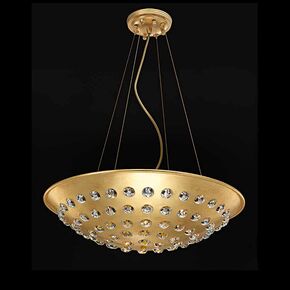 ΚΡΕΑΜΑΣΤΌ ΦΩΤΙΣΤΙΚΌ  ΦΎΛΛΟ ΧΡΥΣΟΎ Ø 50 H 30 • 5 Χ E14 - PENDANT LIGHTS