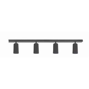 ΣΠΟΤ ΕΠΙΤΟΊΧΙΑ  ΜΊΝΙΜΑΛ > ΟΡΟΦΉΣ >  SPOTLIGHT 4  BAR LENGTH 100 CM - BLACK, WHITE 01334-09 METAL 01334 BLACK IP44 - ΣΠΟΤ ΤΟΊΧΟΥ