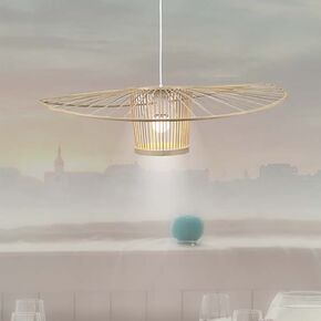 INTERIOR > MODERN MINIMAL LIGHTING > CEILING PENDANTS > PENDANT LIGHT DIAMETER 60 CM HEIGHT 16 CM 01336-04 BAMBOO E27, LED - PENDANT LIGHTS