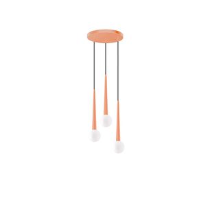 01392 ROUND 3-LIGHTS COPPER - PENDANT LIGHTS