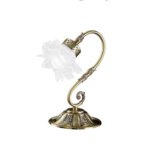 ΚΛΑΣΙΚΆ ΦΩΤΙΣΤΙΚΆ < ΙΤΑΛΙΚΆ POSSONI >   ANTIQUE BRASS FINISH TABLE LAMP WITH GLASS - PRODUCTS WITHOUT CATEGORY