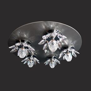 ΝΕΟΚΛΑΣΙΚΆ ΦΩΤΙΣΤΙΚΆ ΧΕΙΡΟΠΟΊΗΤΑ > MINIMAL DITS >  ΠΛΑΦΟΝΙΈΡΑ ΟΡΟΦΉΣ NUFARO 5Φ ΙΝΟΧ CRYSTALS SWAROVSKI  - ΟΡΟΦΉΣ ΦΩΤΙΣΤΙΚΆ 