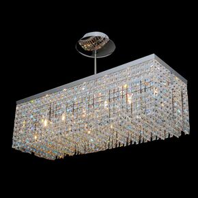 NEOCLASSICAL HANDMADE LIGHTING > MINIMAL DITS > PENDANT ZIC MULTI-LIGHT PARALLELOGRAM SWAROVSKI CRYSTALS - ΚΡΕΜΑΣΤΆ ΦΩΤΙΣΤΙΚΆ