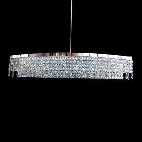 NEOCLASSICAL HANDMADE LIGHTING > MINIMAL DITS > PENDANT ZIC-N OVAL 6Φ MULTI-LIGHT SWAROVSKI CRYSTALS - ΚΡΕΜΑΣΤΆ ΦΩΤΙΣΤΙΚΆ