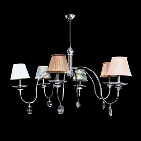 NEOCLASSICAL HANDMADE LIGHTING > MINIMAL DITS > PENDANT VICTORIA 6Φ 1 LEVEL SWAROVSKI CRYSTALS - ΚΡΕΜΑΣΤΆ ΦΩΤΙΣΤΙΚΆ