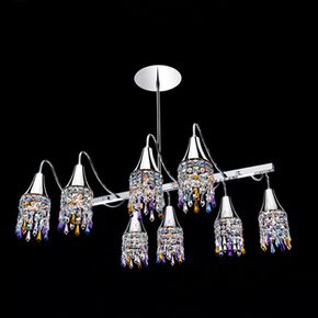 NEOCLASSICAL HANDMADE LIGHTING > MINIMAL DITS > 8Φ MULTI-LIGHT RAIL SIS CRYSTALS SWAROVSKI - ΚΡΕΜΑΣΤΆ ΦΩΤΙΣΤΙΚΆ