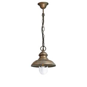 TRADITIONAL LAMPS > VINTAGE RETRO ITALIAN > SINGLE LAMPS > SOSP. OTT. TUTTO ANT-RAM CON V. TRASP. W:250MM H:930MM 1XE27 220V IP44 - PENDANT LIGHTS