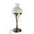 TABLE LAMPS TRADITIONAL HANDMADE BRONZE MURANO GLASS WHITE