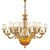 ΚΛΑΣΙΚΆ ΦΩΤΙΣΤΙΚΆ < ΙΤΑΛΙΚΆ POSSONI >   SHADED GOLD PLATED CHANDELIER WITH AMBER CRYSTAL FINISH  079    30XMAX42W E14 - ΚΡΕΜΑΣΤΆ ΦΩΤΙΣΤΙΚΆ