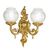 ΚΛΑΣΙΚΆ ΦΩΤΙΣΤΙΚΆ < ΙΤΑΛΙΚΆ POSSONI >   SATIN FRENCH GOLD FINISH WALL LIGHT WITH GLASS FINISH  041    1XMAX42W E14 - ΤΟΊΧΟΥ ΦΩΤΙΣΤΙΚΆ 