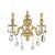 CLASSIC LIGHTING < ITALIAN POSSONI > CEILING PENDANTS > FRENCH GOLD CHANDELIER WITH PENDELOQUES SCHOELER CRYSTAL - PENDANT LIGHTS