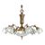 ΚΛΑΣΙΚΆ ΦΩΤΙΣΤΙΚΆ < ΙΤΑΛΙΚΆ POSSONI >   ANTIQUE BRASS FINISH CHANDELIER WITH GLASS FINISH  008    9XMAX28W + 2XMAX28W E14 + E27 - ΚΡΕΜΑΣΤΆ ΦΩΤΙΣΤΙΚΆ