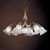 ΚΛΑΣΙΚΆ ΦΩΤΙΣΤΙΚΆ < ΙΤΑΛΙΚΆ POSSONI >   ANTIQUE BRASS FINISH CHANDELIER WITH GLASS FINISH  008    5XMAX28W E14 - ΚΡΕΜΑΣΤΆ ΦΩΤΙΣΤΙΚΆ